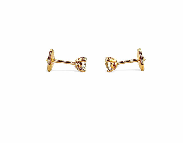 Boucles d'oreilles Puces d’oreilles or jaune diamants 58 Facettes