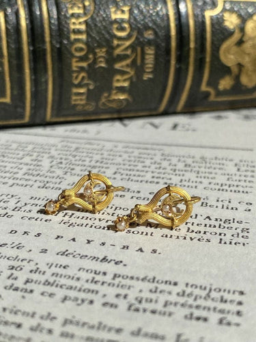 Boucles d'oreilles Boucles d'oreilles anciennes en or jaune 18k 58 Facettes