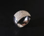 Ring 54 Pavement Diamond Ring, White Gold 58 Facettes