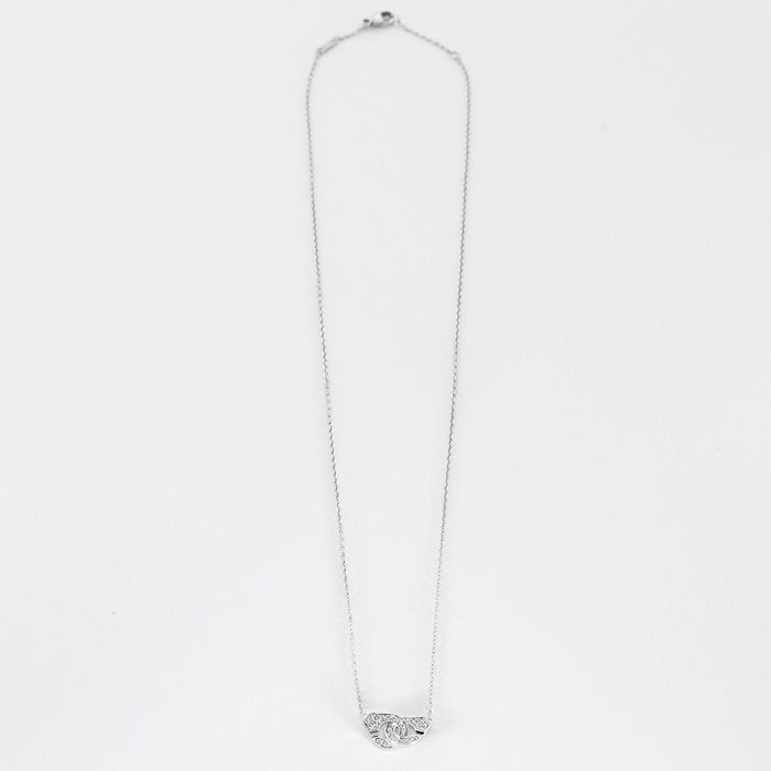 Collier DINH VAN - collier menottes R8 or gris et diamants 58 Facettes