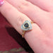 53 Heart ring in yellow gold with diamonds and sapphire 58 Facettes 29577