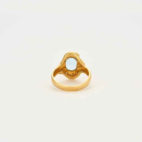 Bague 54 Bague aigue-marine 58 Facettes LP635