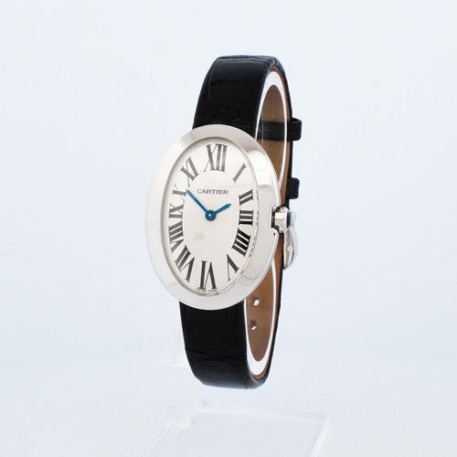 Montre Cartier - Montre Baignoire cadran argent roman Medium en or blanc 58 Facettes