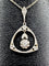 Pendentif en diamants sur chaîne en or 18 carats Art Deco