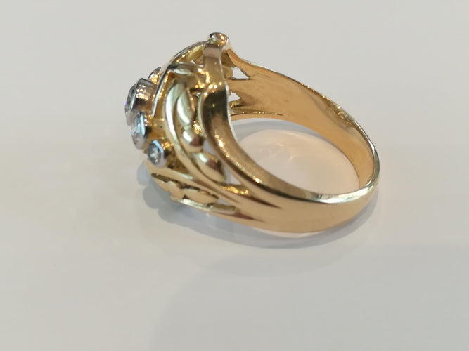 Bague 60.5 Bague Jonc Ancienne Diamants 58 Facettes