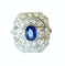 Bague 53 Bague en platine avec diamants et saphirs 58 Facettes Q185B