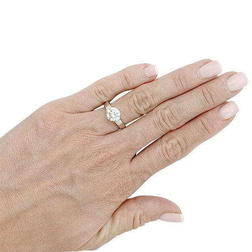 Bague 50 Solitaire en platine, diamant 1,82 carat. 58 Facettes 31889