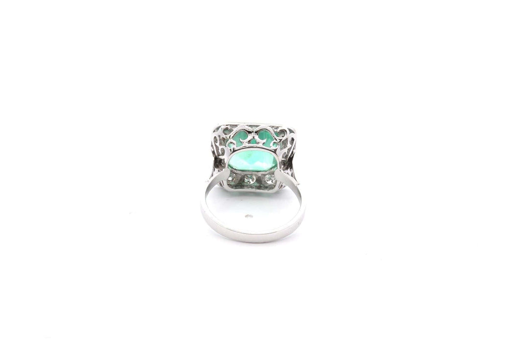 Bague Bague vintage émeraude 5,12cts et diamants 58 Facettes 26366