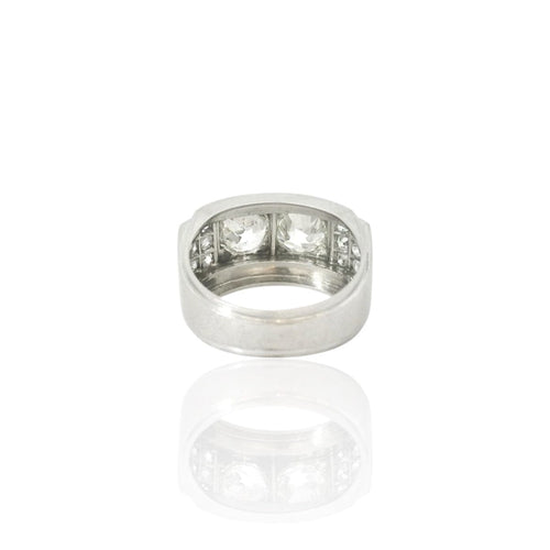 Bague 52 Vintage platinum diamond ring 58 Facettes