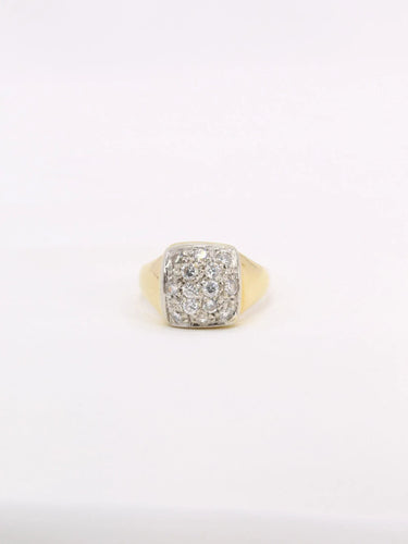 Bague 57 Bague vintage or jaune diamants 58 Facettes 1039.8