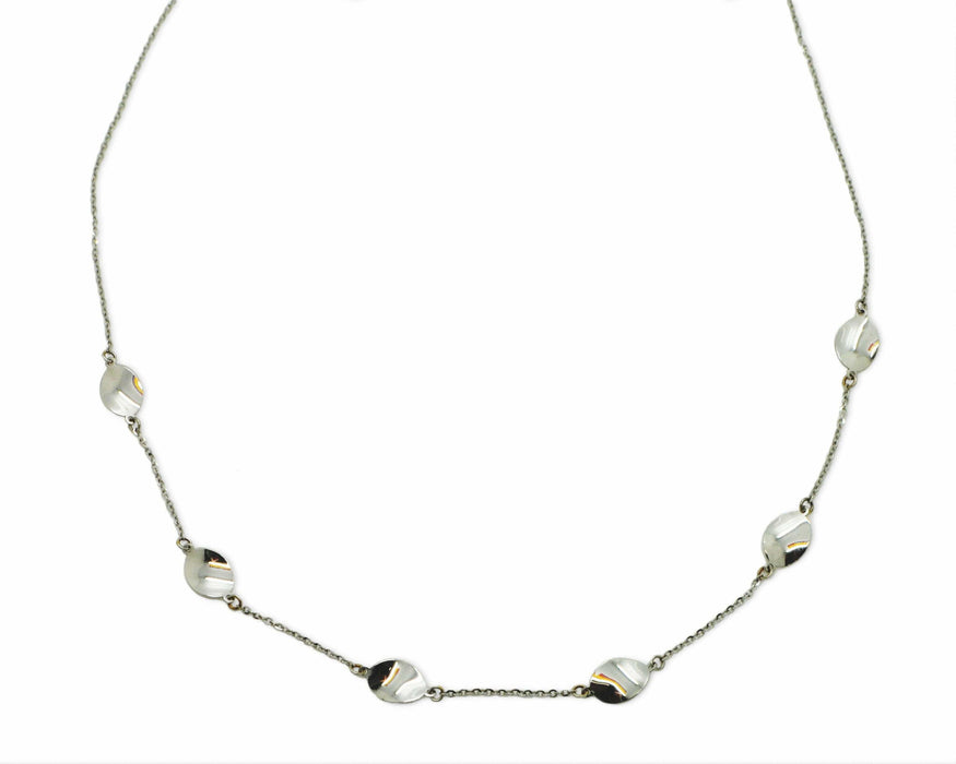 Collier Collier en or blanc gr. 3,4 58 Facettes