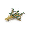 Broche Broche Arbre - Or jaune, Diamants & Emeraudes 58 Facettes 250416R