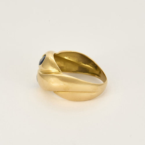 Bague 53,5 Bague tressée en or jaune et saphirs 58 Facettes ENG10872