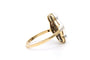 Bague 53 Bague Art Déco or jaune, or blanc, diamants 58 Facettes 21895