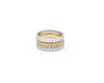 Bague Bague en or blanc et or jaune avec diamants 58 Facettes