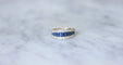 Bague 50 Bague Bandeau Art Deco Saphirs Calibrés et Diamants 58 Facettes