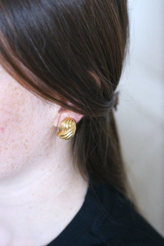 Boucles d'oreilles Boucles d'oreilles clip torsade or 58 Facettes