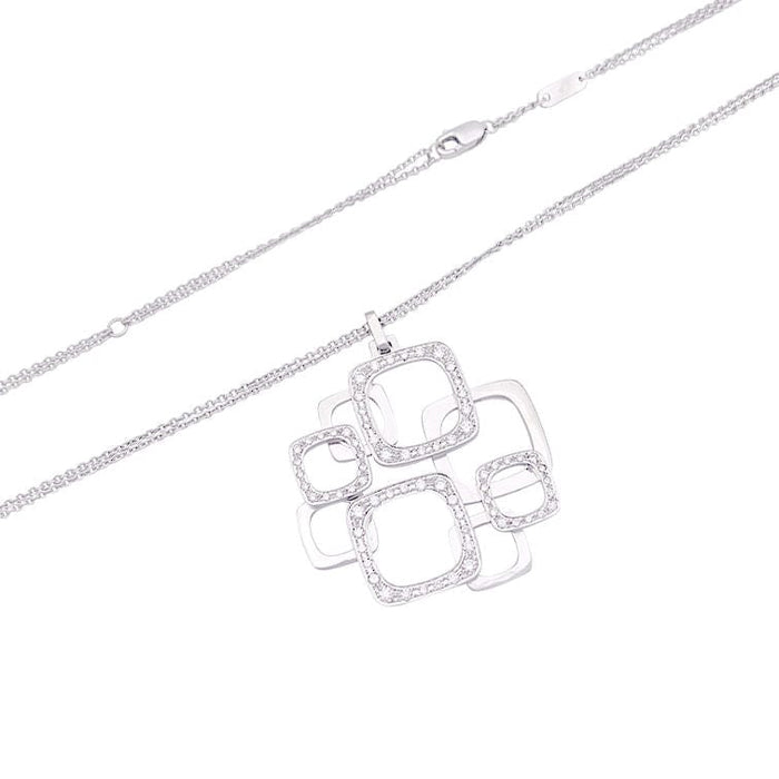 Collier Collier Dinh Van, "Surimpression", or blanc, diamants. 58 Facettes 33678