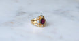 Bague 54 Bague vintage or jaune, rubis 1,94 ct, diamants 58 Facettes