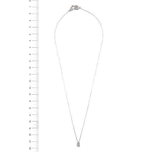 Collier DAMIANI - Collier solitaire or blanc diamant 0,40 ct 58 Facettes 37821