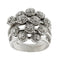 Bague bouquet en or blanc avec diamants