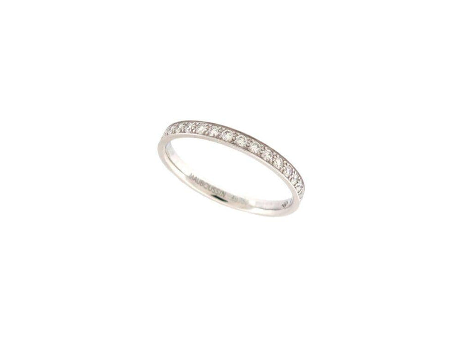 Bague 55 bague MAUBOUSSIN alliance parce que je l'aime en or blanc diamants 58 Facettes 263993