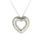 Collier Coeur en Or Blanc et Diamants