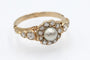 Bague 52 Yellow gold daisy ring, pearl and diamonds, first half of the 20th century 58 Facettes 11481