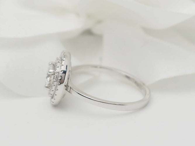 Bague 52 Bague solitaire en or blanc et diamant de 0,46 ct 58 Facettes 29912