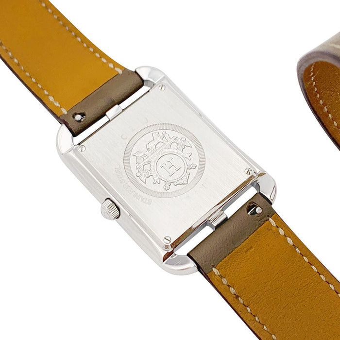 Montre Montre Hermès, "Cape Cod", acier sur cuir. 58 Facettes 33776