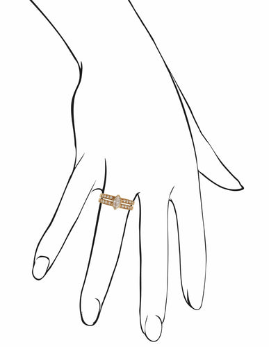 Bague Cartier Marquise Diamond Gold Band Ring 58 Facettes