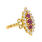 Bague 53 Bague  Marquise Or jaune Diamant, Rubis 58 Facettes 4562575CN
