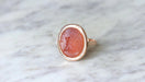 Bague 63.5 Bague Ancienne Intaille  or rose cornaline 58 Facettes