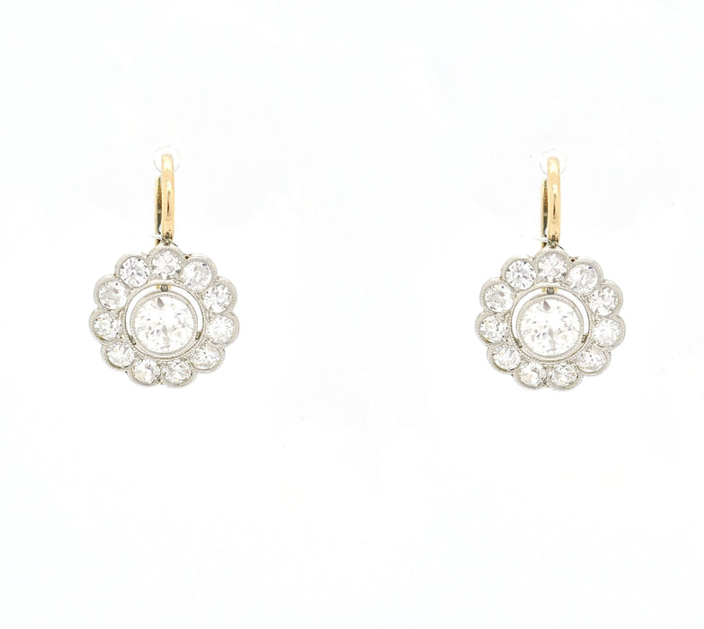 Boucles d'oreilles Orecchini a contorno con diamanti Ct 1,26 58 Facettes