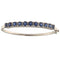 Bracelet Bracelet rigide en or blanc avec saphirs et diamants 58 Facettes G3837