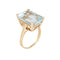 Bague Bague vintage en or jaune 14 carats avec aigue-marine 16 carats, taille 8,5, bijou de succession raffiné 58 Facettes G13594