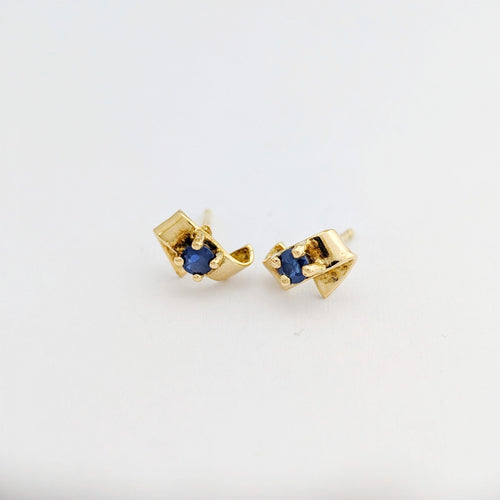 Boucles d'oreilles Boucles d'oreilles or jaune et saphirs 58 Facettes 32186