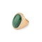 Bague 54 Bague or jaune brossée ornée d'une malachite 58 Facettes 1
