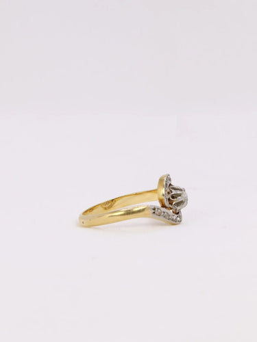 Bague 55 Bague tourbillon diamants taille rose 58 Facettes J353