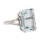 Bague 57 Bague Or blanc Aigue Marine 58 Facettes 2905359CN
