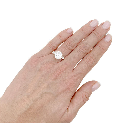 Bague 53 Bague solitaire or jaune, diamant 3,35 carats. 58 Facettes 34009