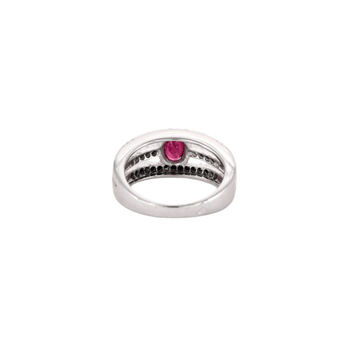 Bague 50 BAGUE OR BLANC RUBIS ET DIAMANTS 58 Facettes BO/250009