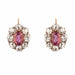 Boucles d'oreilles Boucles d'oreilles anciennes marguerites saphirs roses et diamants 58 Facettes 24-287