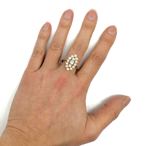 Bague Bague marquise or jaune et diamants 58 Facettes Z15B51188