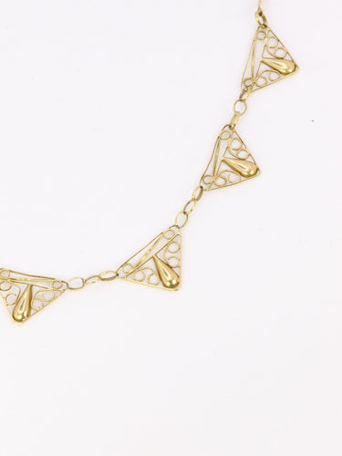 Collier Collier draperie Art Nouveau or jaune filigrane 58 Facettes 1102.7