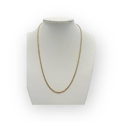 Collier Chaîne or jaune maille jaseron bombée 62 cm 58 Facettes 149062581