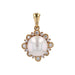 Pendant Japanese pearl pendant and its surroundings of brilliant diamonds 58 Facettes 24-070