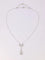 Collier Collier noeud Belle Epoque or blanc diamant poire taille ancienne 58 Facettes J542