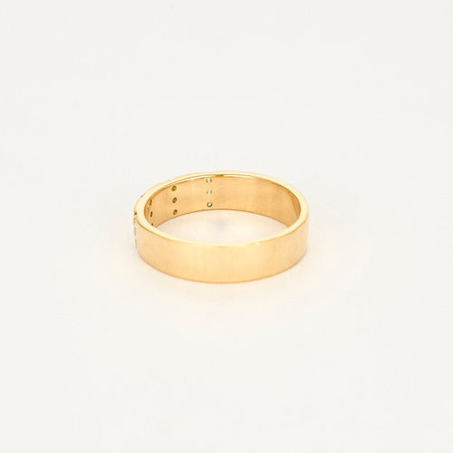 Bague 57 Bague jonc or jaune et diamants 58 Facettes SAI04832