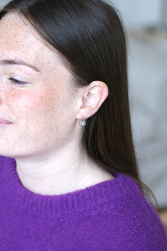 Boucles d'oreilles Dormeuses Anciennes Perles Fines et Diamants 58 Facettes